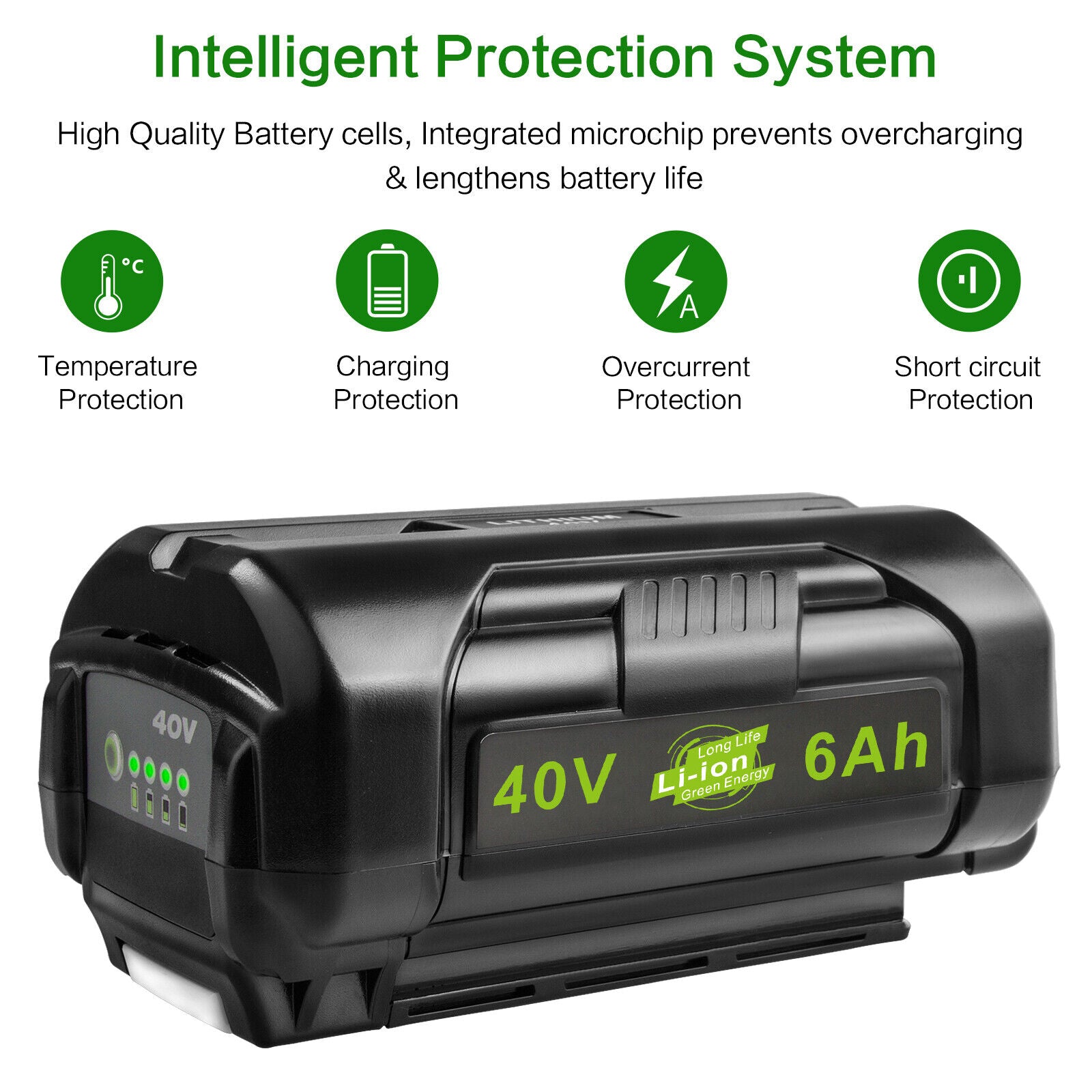 40V Battery for Ryobi OP4050 OP40501 OP40601 OP40602 OP40602VNM 40V Battery for Ryobi OP4050 OP40501 OP40601 OP40602 OP40602VNM